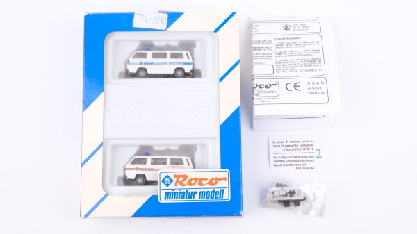Roco H0 2466 2-teiliges Set VW T3 Bus Police und Gendarmerie in OVP