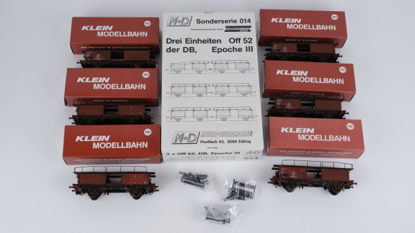 M+D H0 014 Güterwagenset Autotransportwagen 6-tlg DB