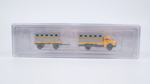 Brekina H0 010546 MB L322 Lastzug mit Plattformaufbau
