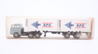 Wiking H0 24522 Magirus Kühl-Container Sattelzug SFC