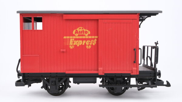LGB G gedeckter Güterwagen rot "Auto Express"