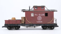 Eigenbau LGB G Caboose braun mit Beladung "Rio Grande 4065" D&RGW