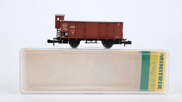 Minitrix N 51 3208 00 gedeckter Güterwagen mit Bremserhaus DR