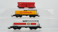 Märklin H0 Konvolut Kesselwagen Esso Shell Selbstentladewagen DB