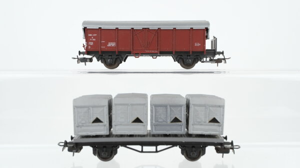 Liliput H0 Konvolut Schwenkdachwagen Behältertragewagen Von Haus zu Haus SBB-CFF/u.a.