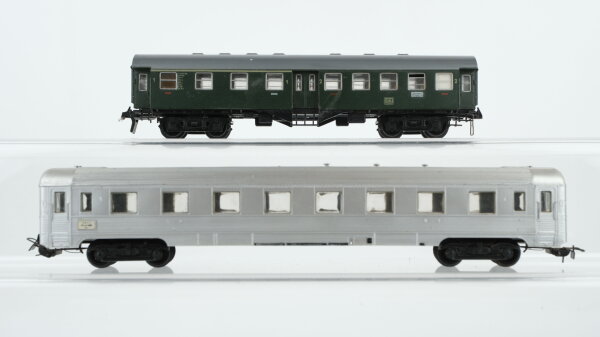 Unbekannt H0 Konvolut Umbauwagen 1./2.Kl. Personenwagen 1.Kl silber DB/SNCF