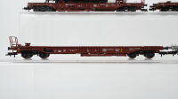 Unbekannt H0 Konvolut Taschenwagen Hupac mit Sattelauflieger Taschenwagen braun DB/SBB-CFF