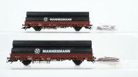 Märklin H0 Konvolut Rungenwagen mit Rohre Mannesmann DB
