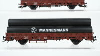 Märklin H0 Konvolut Rungenwagen mit Rohre Mannesmann DB