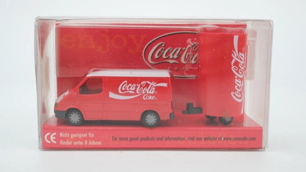 Lemke H0 LC21021 Coca-Cola Transporter mit Anhänger