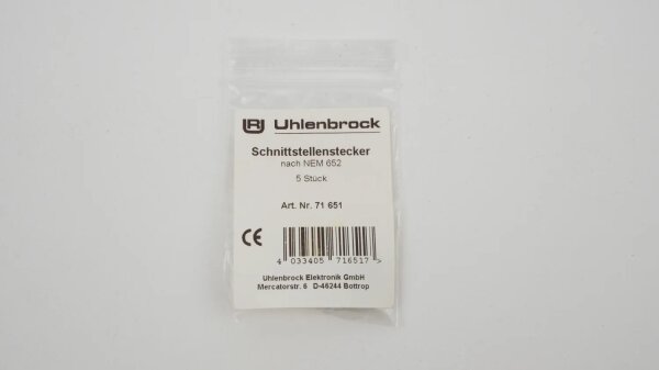 Uhlenbrock 71651 Schnittstellenstecker 5 Stück