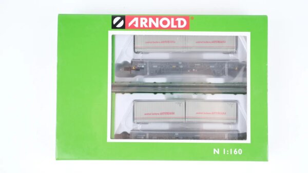 Arnold N HN6421 Güterwagen-Set Flachwagen mit Ladung Asturiana 6-tlg RENFE (ungeöffnet in OVP)