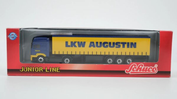Schuco H0 22800 MAN F2000 Gardinenplanensattelzug LKW Augustin