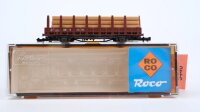 Roco N 25025 Rungenwagen mit Rundhölzern DB