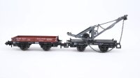 Minitrix N 13296 Kranwagen mit Kranschutzwagen DRG