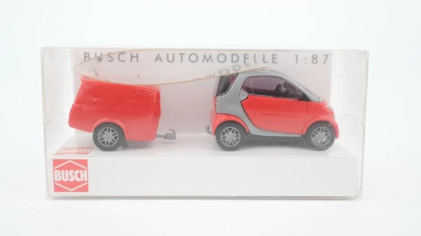 Busch H0 48944 Smart Fortwo mit clevertrailer
