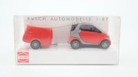 Busch H0 48944 Smart Fortwo mit clevertrailer