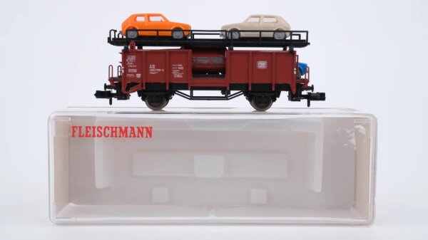 Fleischmann N 8225 Autotransportwagen, Ladung: 4 PKW Laaes 541 DB