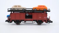 Fleischmann N 8225 Autotransportwagen, Ladung: 4 PKW Laaes 541 DB