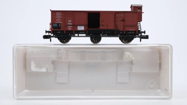 Fleischmann N 8887K Gedeckter Güterwagen mit Bremserhaus Nwl K.P.E.V.