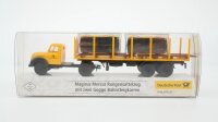 Brekina H0 018073 Magirus Mercur mit zwei Goggo Karren
