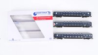 Hobbytrain N H22010 Doppelstockwagen Set 3 tlg blau DB