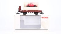 Märklin H0 46063 Niederbordwagen mit Beladung VW...