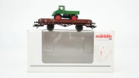 Märklin H0 00761-24 Niederbordwagen mit Traktor DB