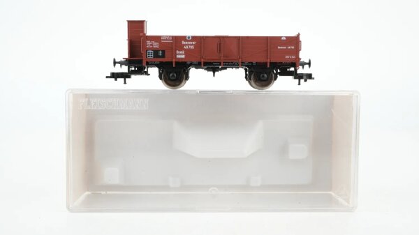 Fleischmann H0 5852 Offener Güterwagen mit Bremsehaus OnmK Hannover 48795