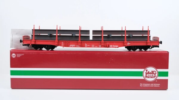 LGB G 41923 Rungenwagen Cargo mit Beladung DB