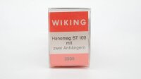 Wiking H0 3500 Hanomag ST 100 mit zwei Kohleanhängern braun