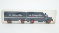 Brekina H0 7722 Krupp Koffer-Hängerzug Schlegel-Bier