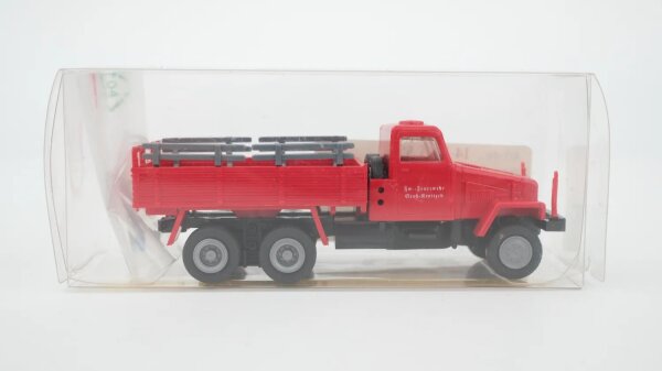 s.e.s minicars H0 14 1015 52 IFA Pritschen-LKW mit Bänken Feuerwehr Groß-Kroitsch