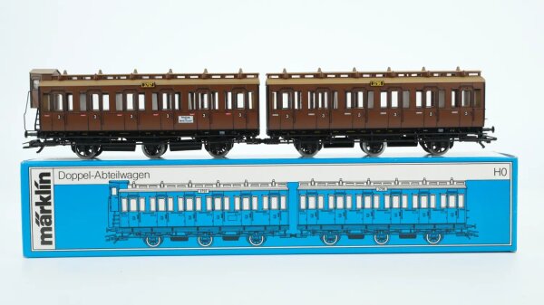 Märklin H0 4208 Abteilwagen (3796/3797) 3.Kl. C3/C3 der KPEV (Berliner Stadtbahn)