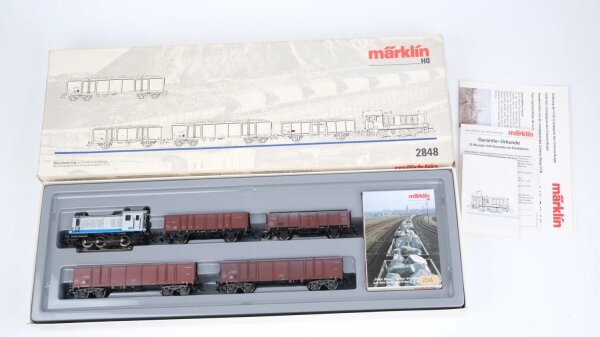 Märklin H0 2848 Rohmaterial-Zug Zement SNCB Wechselstrom