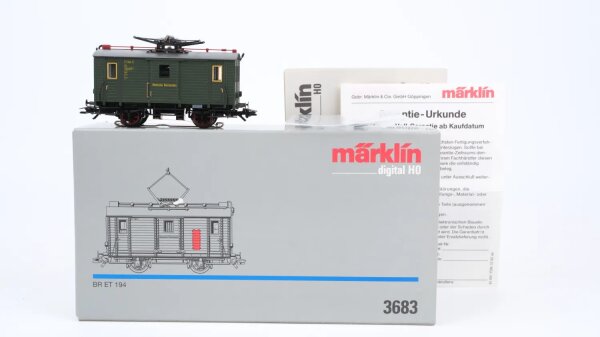 Märklin H0 3683 E-Lok BR ET 194 11 DRG Wechselstrom Digital (Gehäuse lose)