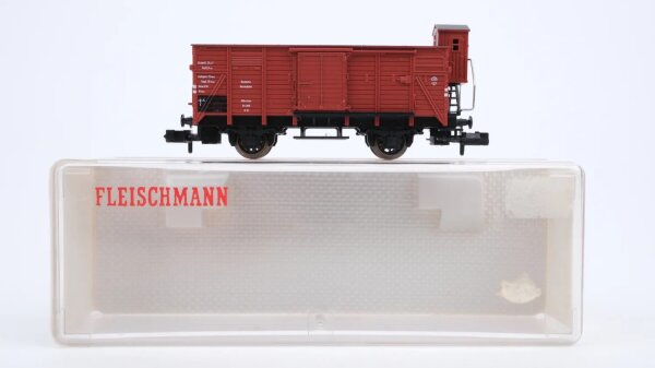Fleischmann N 8365 Gedeckter Güterwagen mit Bremserhaus G 10 DRG