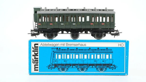 Märklin H0 4005 Abteilwagen mit Bremserhaus 2. Kl.