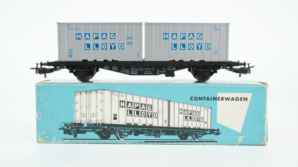 Märklin H0 4659 Behälter-Tragwagen (Containerwagen, Hapag Lloyd)  Typ Berlin  Lgjs 598 der DB