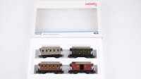 Märklin H0 4035 Wagen-Set "Preußischer Personenzug" K.P.E.V. (Kupplungen u. Achsen fehlen teilweise)