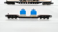 Roco H0 Konvolut Tiefladewagen Rungenwagen beladen u.a. mit TT-Wagen DB