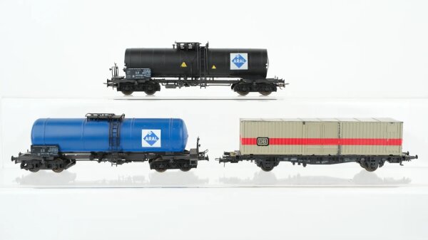 Roco H0 Konvolut Kesselwagen "Aral" Containertragwagen DB