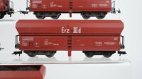 Fleischmann H0 Konvolut Erzwagen Erz IIId DB (Abbrüche)