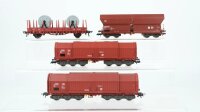 Fleischmann H0 Konvolut Teleskophaubenwagen Rungenwagen Selbstentladewagen DB (Abbrüche)