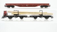 Fleischmann H0 Konvolut Drehschemelwagen-Set mit Ladung Niederbordwagen DR/u.a.
