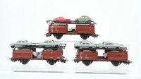 Märklin H0 Konvolut Autotransportwagen mit PKW DB