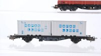 Märklin H0 Konvolut Containertragewagen Hapag Lloyd Niederbordwagen DB