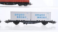 Märklin H0 Konvolut Containertragewagen Hapag Lloyd Niederbordwagen DB