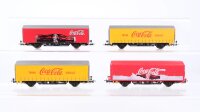 Electrotren H0 Konvolut Coca-Cola Seitenwandschiebewagen...