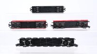 Märklin H0 Konvolut Rungenwagen Hochbordwagen Niederbordwagen Niederbordwagen mit Post-Behälter DB